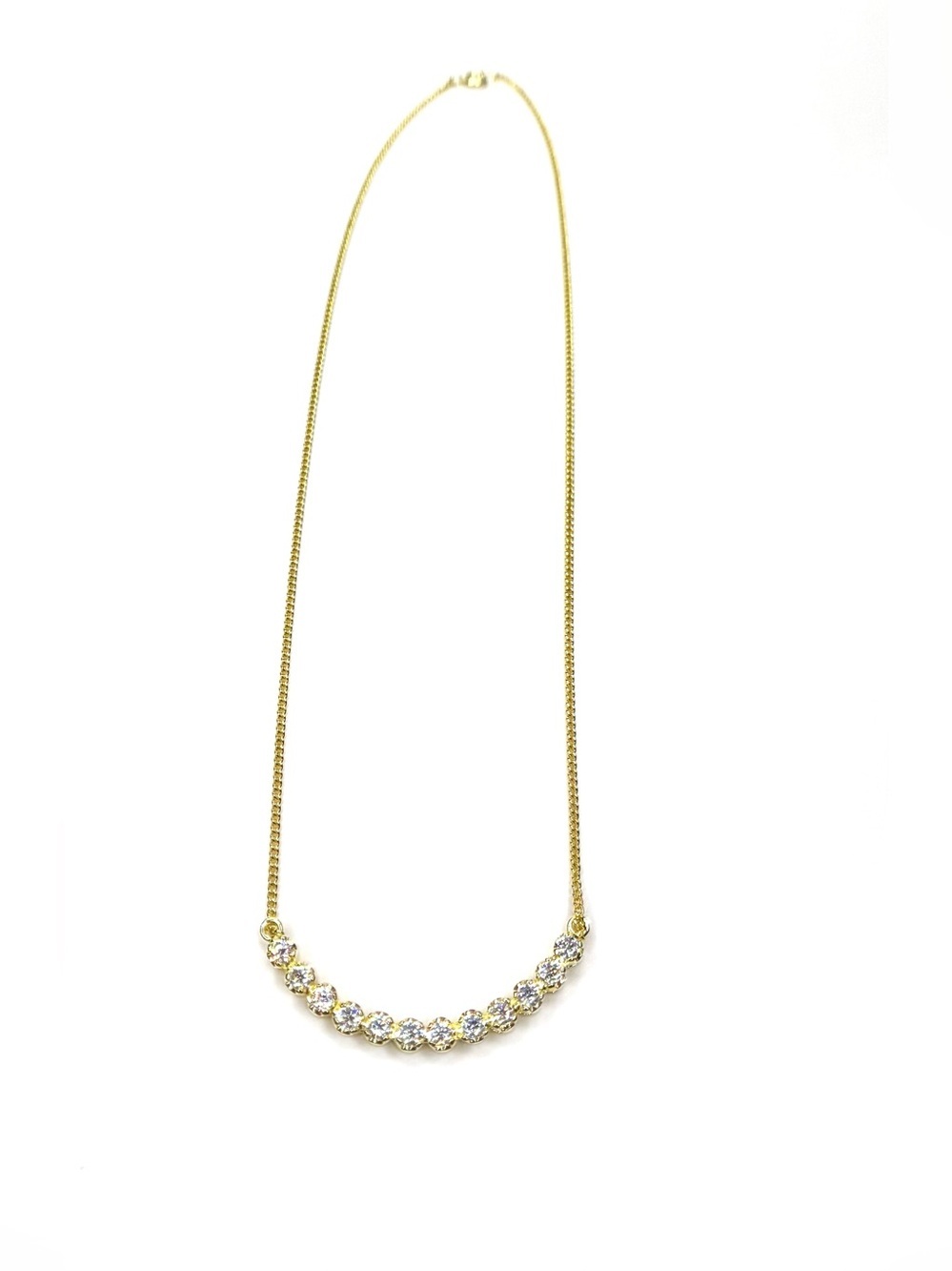 MOISSANITE 18K YG 3 c.t.w Necklace VIDEO - Picture 4 of 8